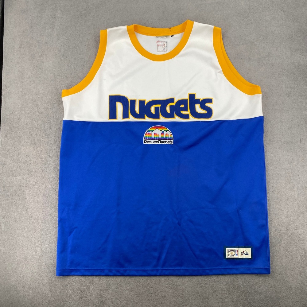 Majestic Hardwood Classics Denver Nuggets Rainbow Skyline Jersey Tank Mens 3XL